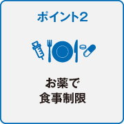 ポイント2 お薬で食事制限