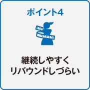 ポイント4 継続しやすくリバウンドしづらい